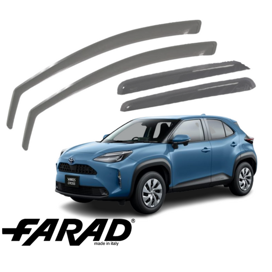 KIT 4 DEFLETTORI ARIA per TOYOTA YARIS  2020 5P FARAD fumè ANTITURBO ANTIVENTO