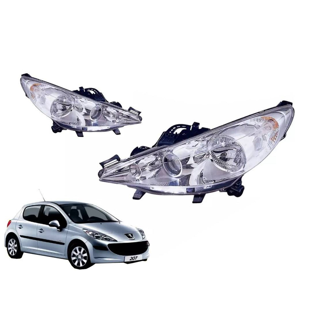 COPPIA FARI PEUGEOT 207 CON FENDINEBBIA INCORPORATI H7-H1-H1 PRED.REG.ELETTRICA