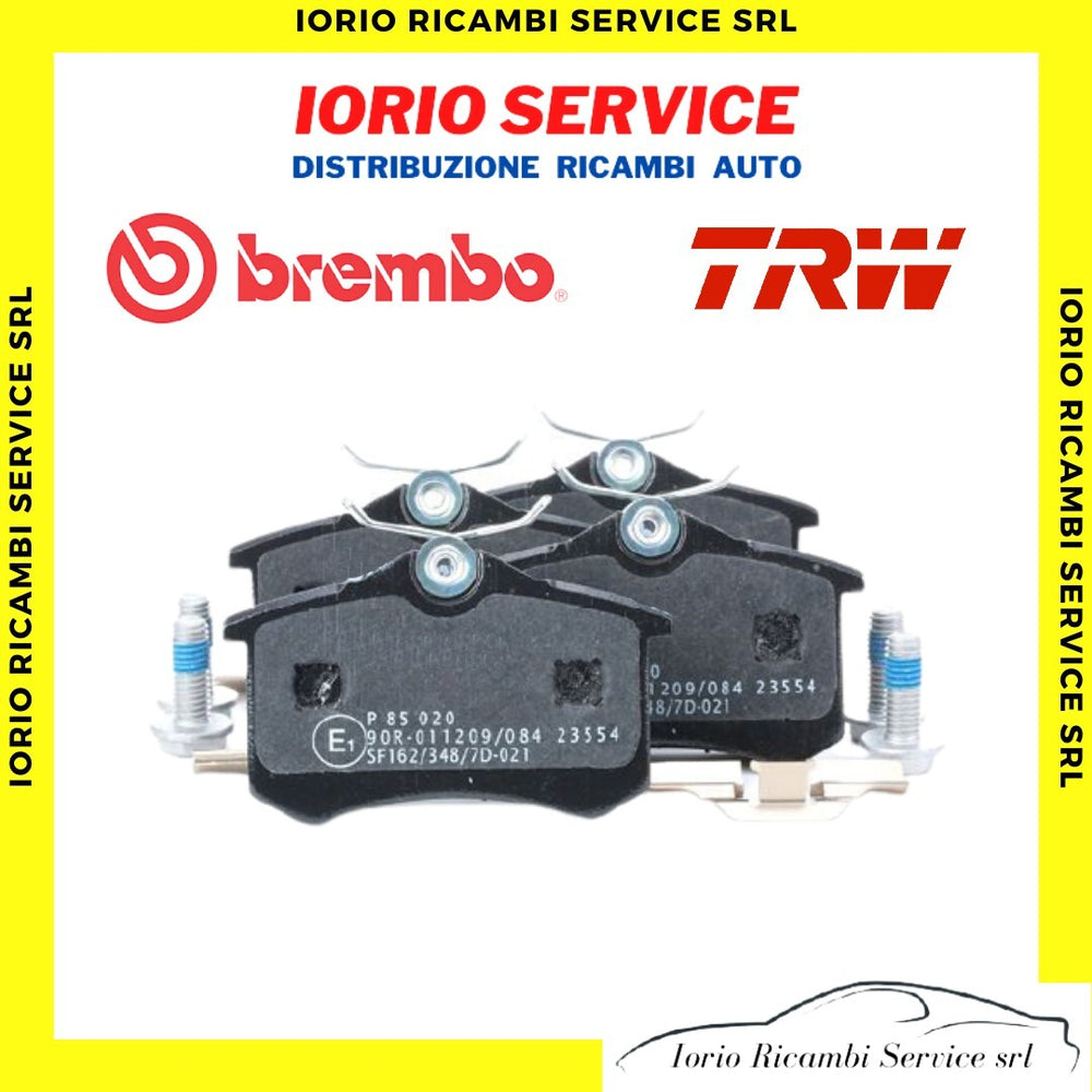 PASTIGLIE FRENI POST. BREMBO O TRW A1/A3/GOLF/POLO/FABIA/IBIZA/C3II/DS3/207/307