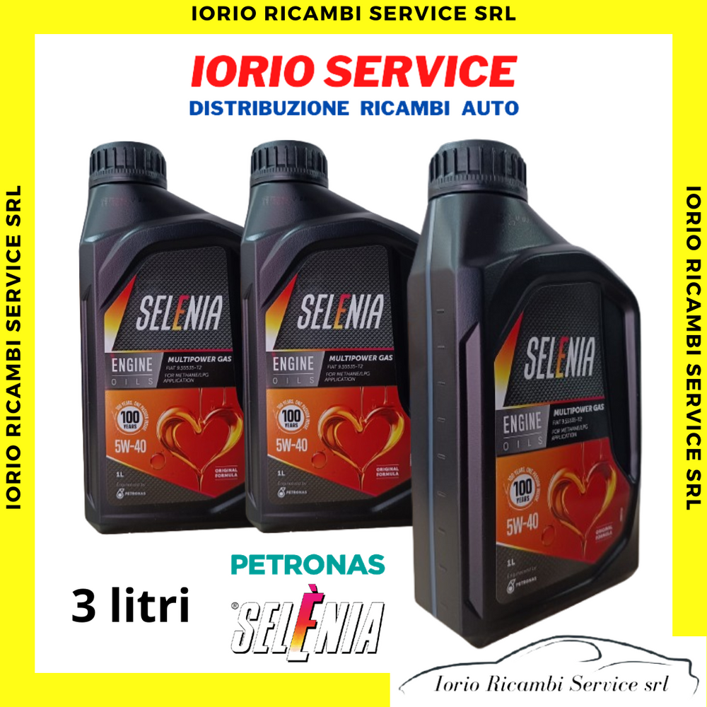 3 LITRI OLIO MOTORE SELENIA MULTIPOWER GAS 5W40 GPL LPG METANO FIAT 9.55535-T2