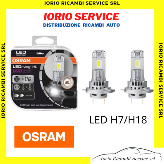KIT 2 LAMPADE OSRAM H7 / H18 LED 6500K PER AUTO ANABBAGLIANTE O ABBAGLIANTE
