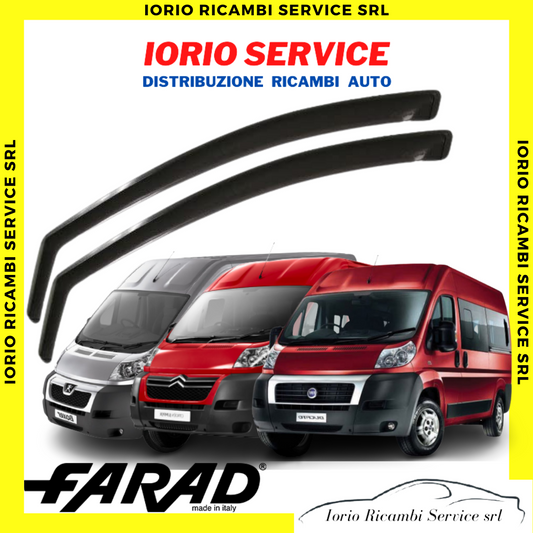 DEFLETTORI ARIA FIAT DUCATO BOXER JUMPER dal 2006 FARAD fumè ANTITURBO ANTIVENTO