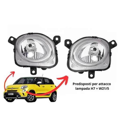 COPPIA FANALI INFERIORI ALOGENI FIAT 500L 5P  2012 ABBAGLIANTE DIURNA POSIZIONE