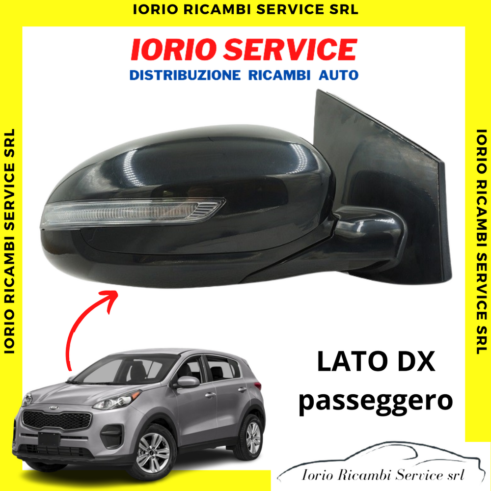 SPECCHIO ELETTRICO TERMICO DESTRO CON FRECCIA KIA SPORTAGE 01/2016 - 08/2018