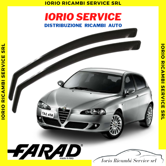 DEFLETTORI ARIA ALFA ROMEO 147 5 PORTE FARAD ANTERIORI fumè ANTITURBO ANTIVENTO
