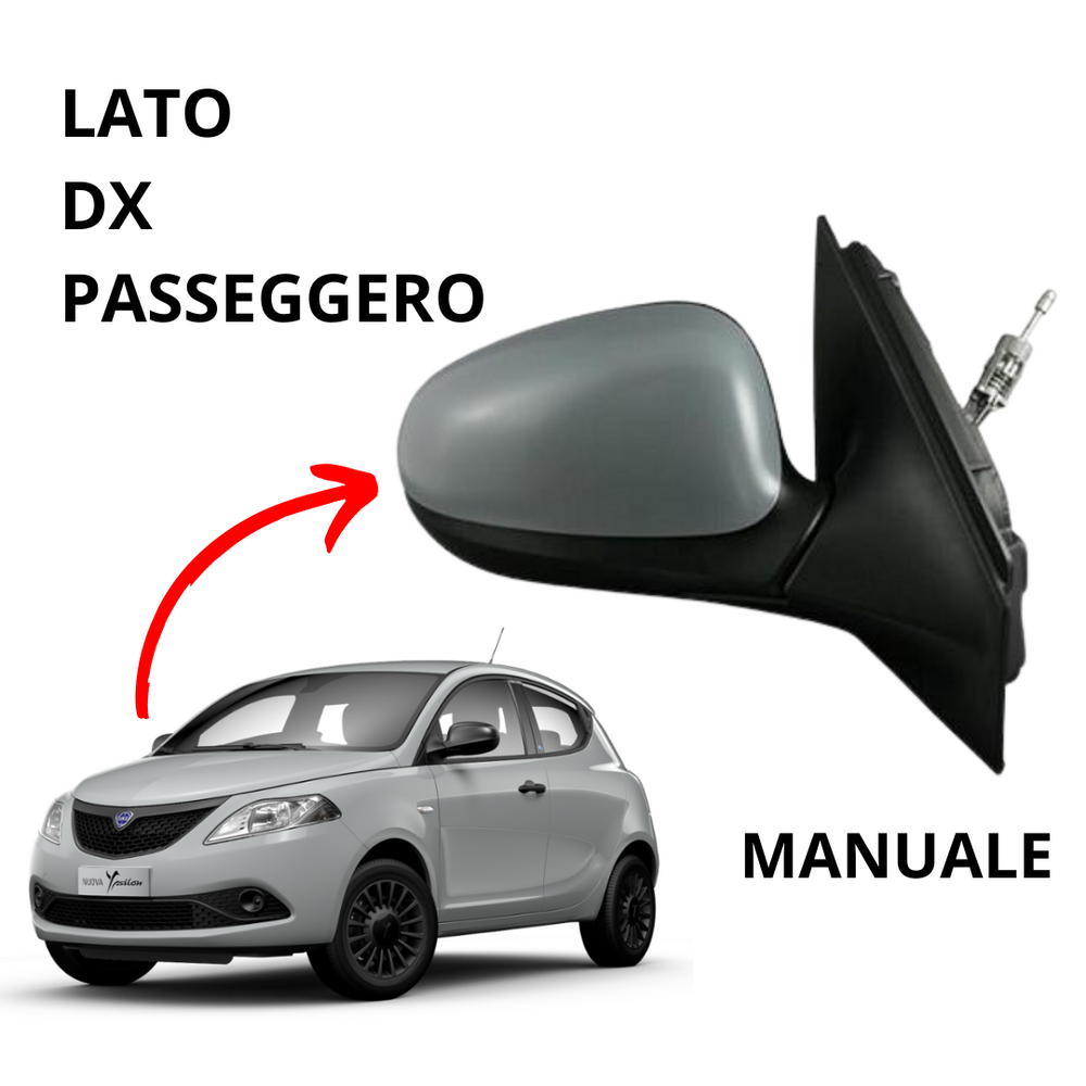 SPECCHIETTO RETROVISORE DX MANUALE PER LANCIA YPSILON 6/2011 - 12/2020 PRIMER