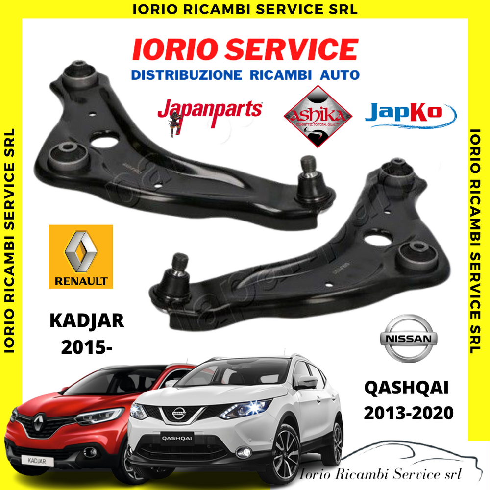 2 BRACCI OSCILLANTI SOSPENSIONE ANT. NISSAN QASHQAI II 2013>2020 RENAULT KADJAR
