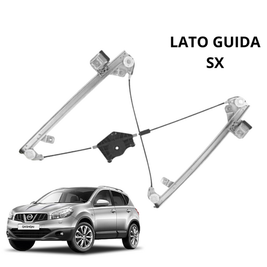 ALZAVETRO ALZACRISTALLO + MOTORINO 2 PIN ANTERIORE SINISTRO SX NISSAN QASHQAI I