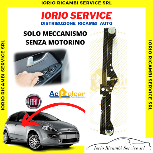 MECCANISMO ALZACRISTALLI ANTERIORE DESTRO SENZA MOTORINO FIAT GRANDE PUNTO EVO