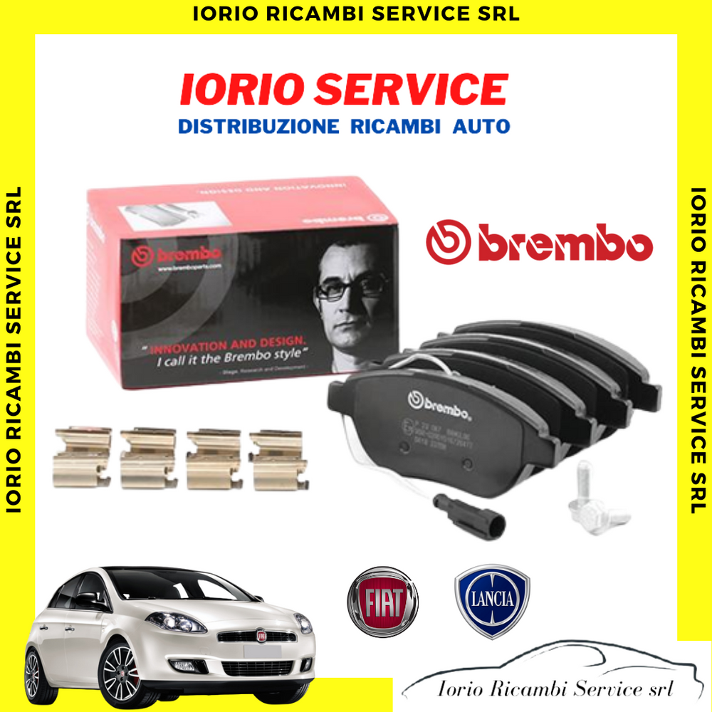 PASTIGLIE FRENI ANTERIORI BREMBO FIAT STILO JTD BRAVO II GRANDE PUNTO MJT 90 CV