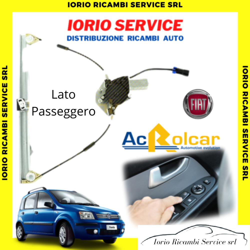 MECCANISMO ALZACRISTALLI ELETTRICO ANTERIORE DESTRO FIAT PANDA 169 2003>2011