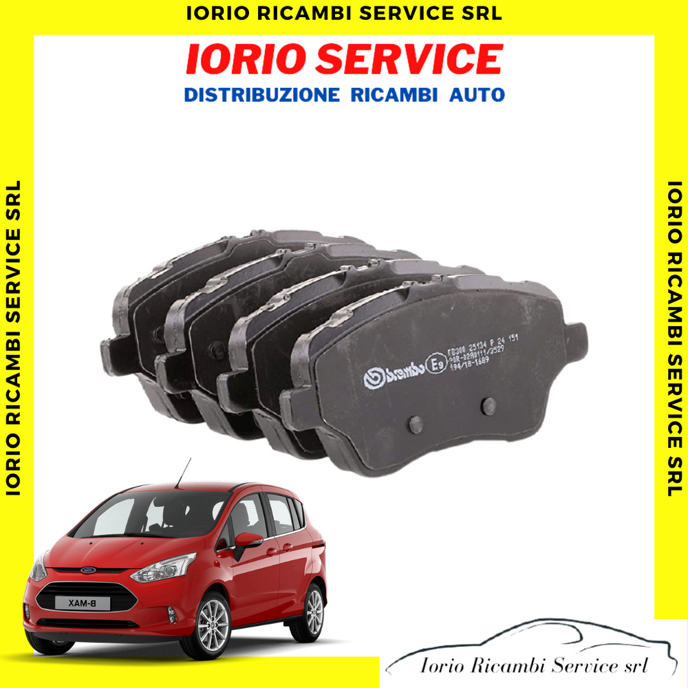 PASTIGLIE FRENI ANTERIORI ANT. PER FORD B-MAX FORD FIESTA VI PATTINI PASTICCHE