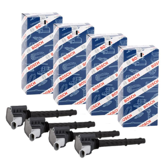 4 BOBINE ACCENSIONE BOSCH PER FIAT ABARTH ALFA ROMEO JEEP LANCIA 1.4 MULTIAIR