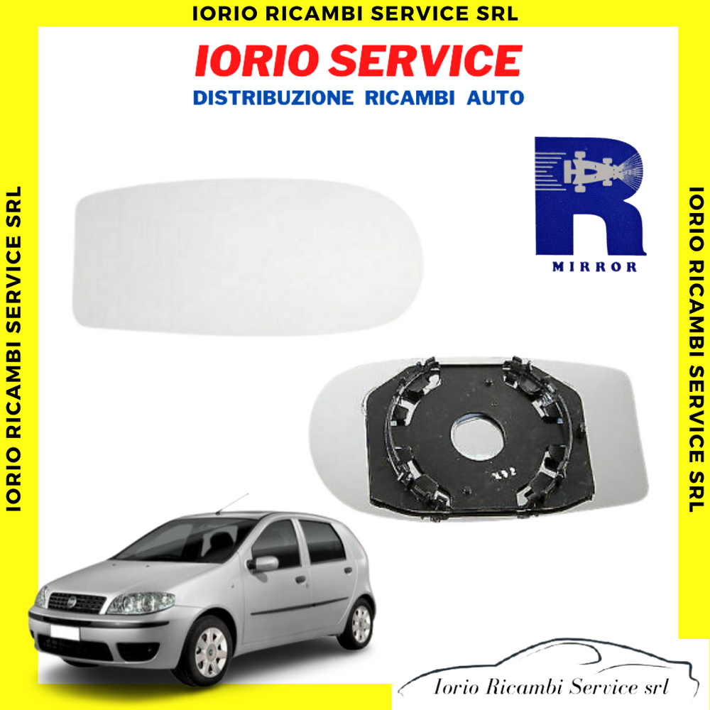 PIASTRA SPECCHIO CON VETRO DESTRO FIAT PUNTO 188 SPECCHIETTO RETROVISORE