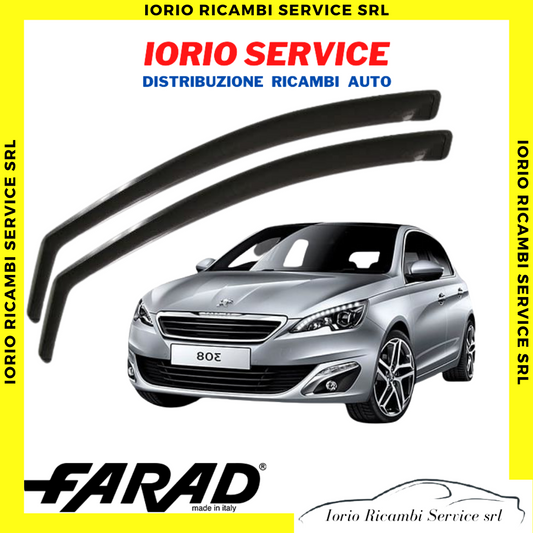 DEFLETTORI ARIA per PEUGEOT 308/308 SW 5P dal 2013 al 2021 FARAD fumè ANTIVENTO