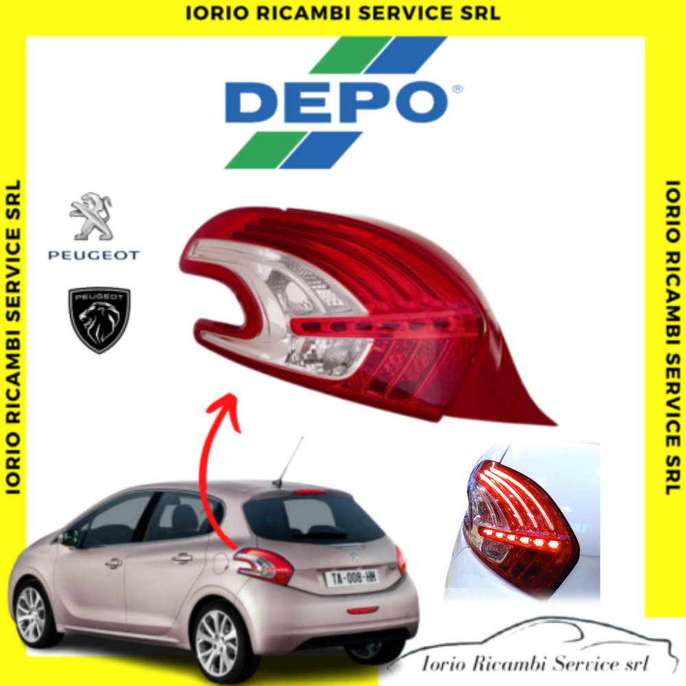 FARO FANALE POSTERIORE STOP CON LED SINISTRO PEUGEOT 208 1A SERIE 2012>2014