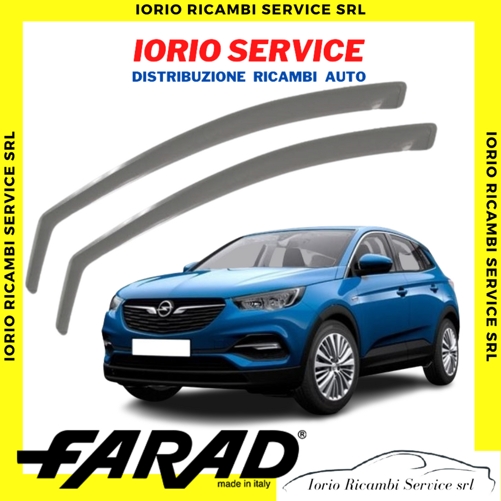 DEFLETTORI ARIA ANTERIORI PER OPEL GRANDLAND X FARAD fumè ANTITURBO ANTIVENTO