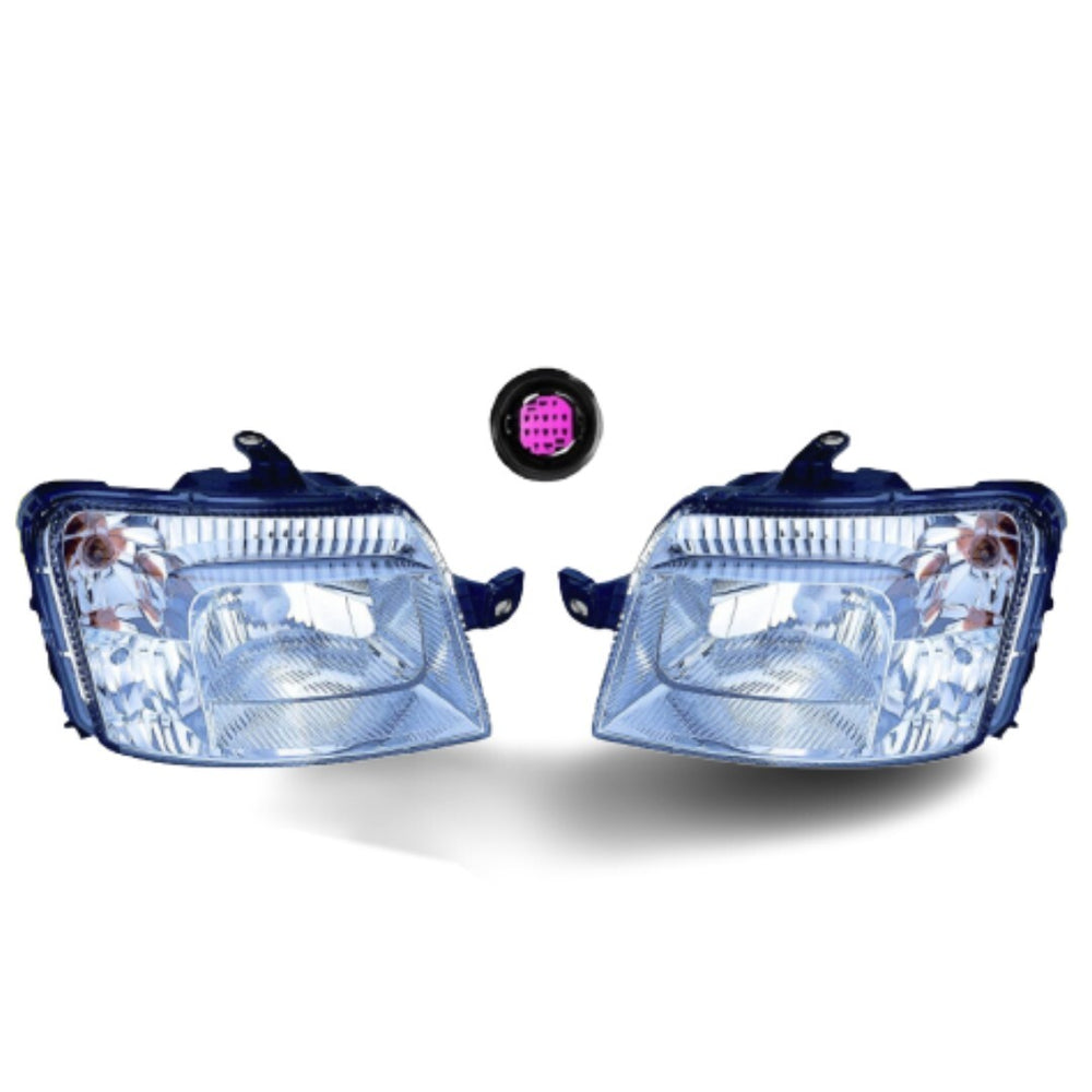 FARI FIAT PANDA 169 Proiettori Fanali 2009>2012 COPPIA DX E SX CONNETTORE VIOLA