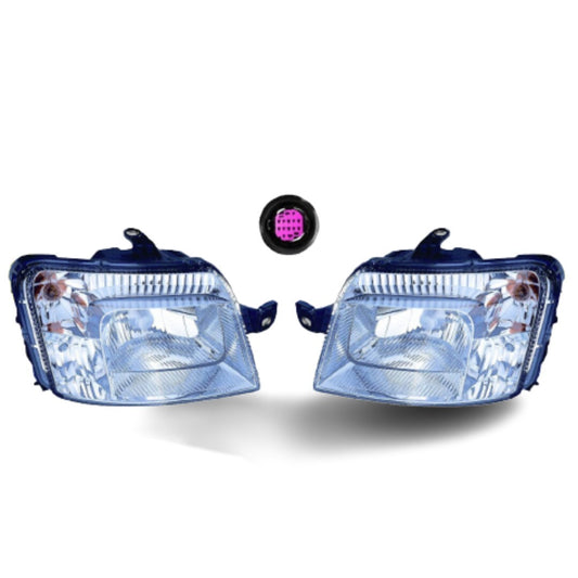 FARI FIAT PANDA 169 Proiettori Fanali 2009>2012 COPPIA DX E SX CONNETTORE VIOLA