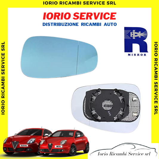 PIASTRA SPECCHIO TERMICO DESTRO ALFA ROMEO MITO GIULIETTA 159 VETRO AZZURRATO