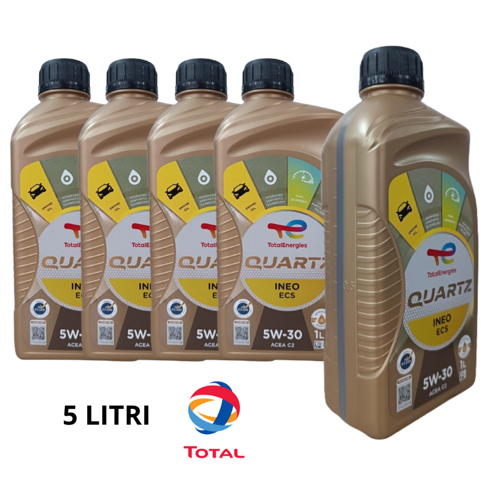 5 LT TOTAL QUARTZ INEO ECS OLIO MOTORE 5W30 ACEA C2 PSA B712290