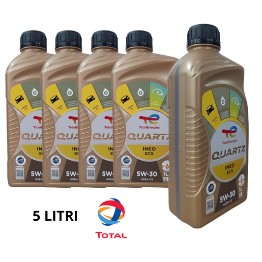 5 LT TOTAL QUARTZ INEO ECS OLIO MOTORE 5W30 ACEA C2 PSA B712290