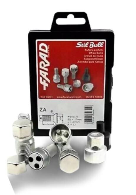 KIT 4 BULLONI FARAD ANTIFURTO AUTO per LAND ROVER FREELANDER 2 CERCHI IN LEGA