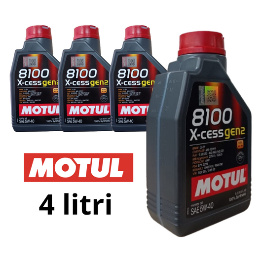 4 Litri OLIO MOTORE MOTUL 8100 X-CESS GEN2 5W40 OLIO MOTORE BMW LL-01 ACEA A3 B4