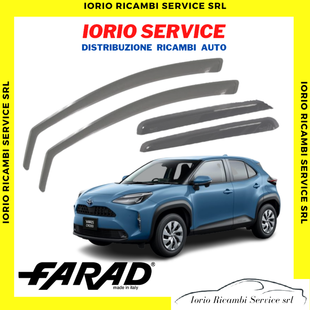 KIT 4 DEFLETTORI ARIA per TOYOTA YARIS  2020 5P FARAD fumè ANTITURBO ANTIVENTO