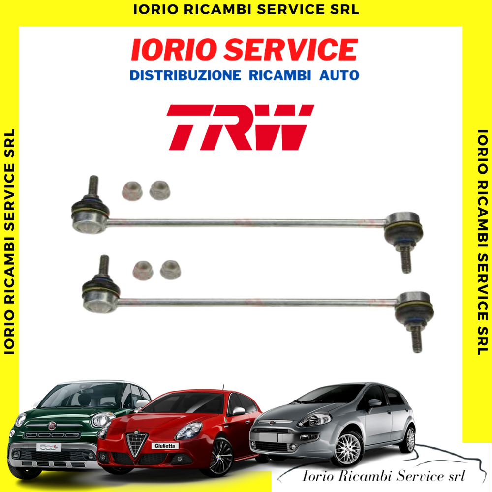 2 BIELLETTE BARRA TORSIONE STABILIZZATORI ANTERIORI GRANDE PUNTO 500L GIULIETTA