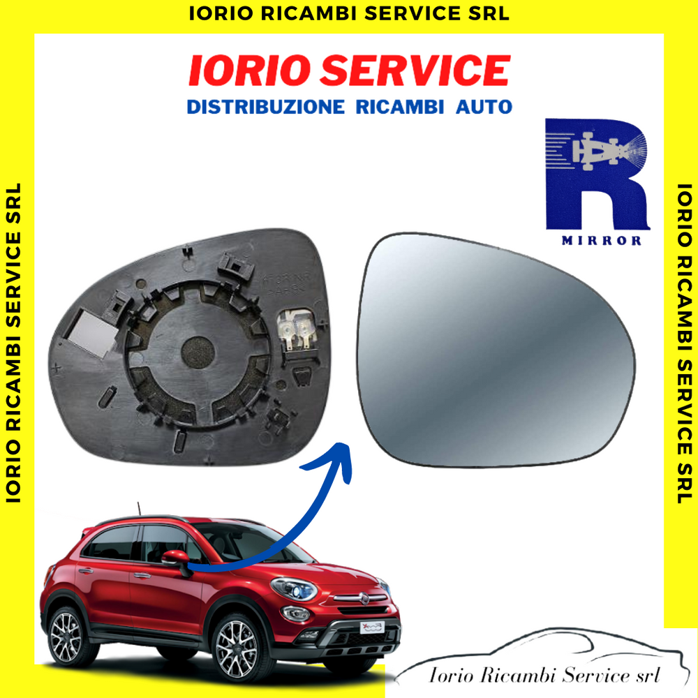 PIASTRA SPECCHIO TERMICA DESTRO CON VETRO FIAT 500X (NON PER SISTEMA BLIS)