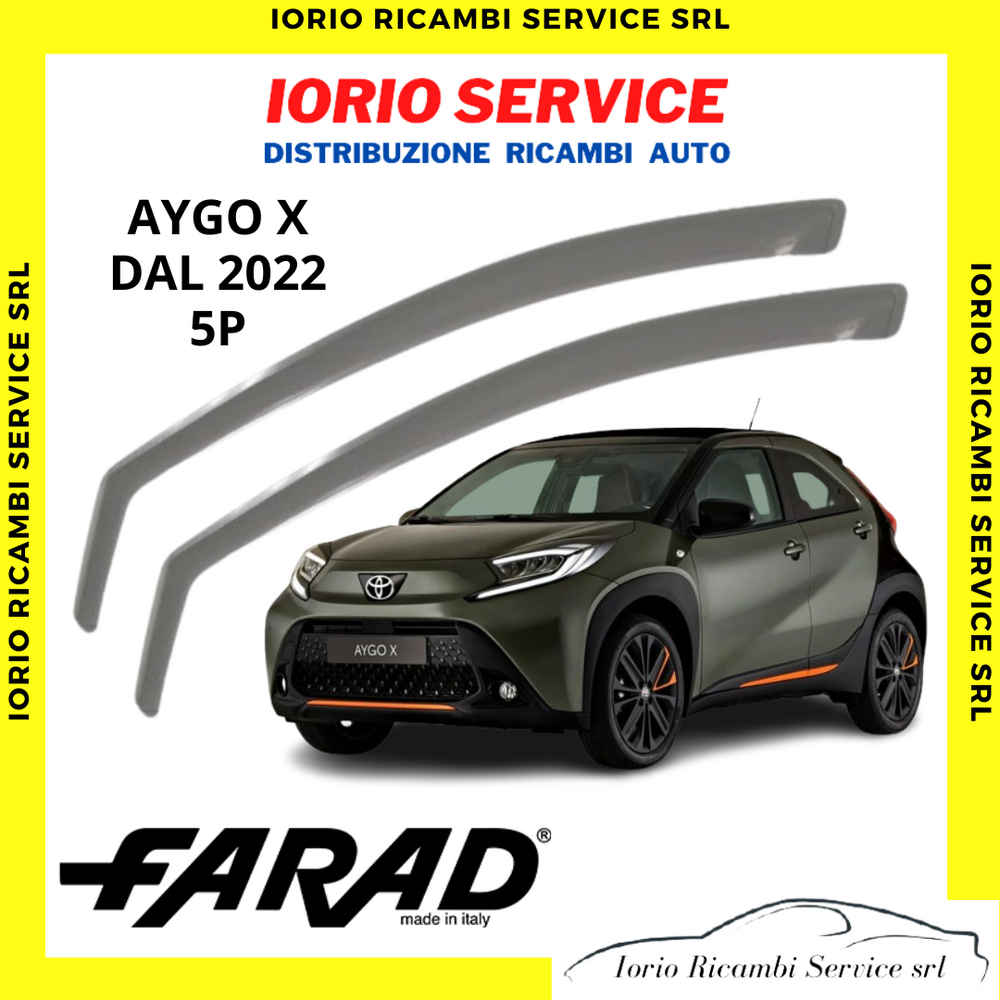 DEFLETTORI ARIA NUOVA TOYOTA AYGO X 5 PORTE DAL 2022  FARAD fumè ANTITURBO