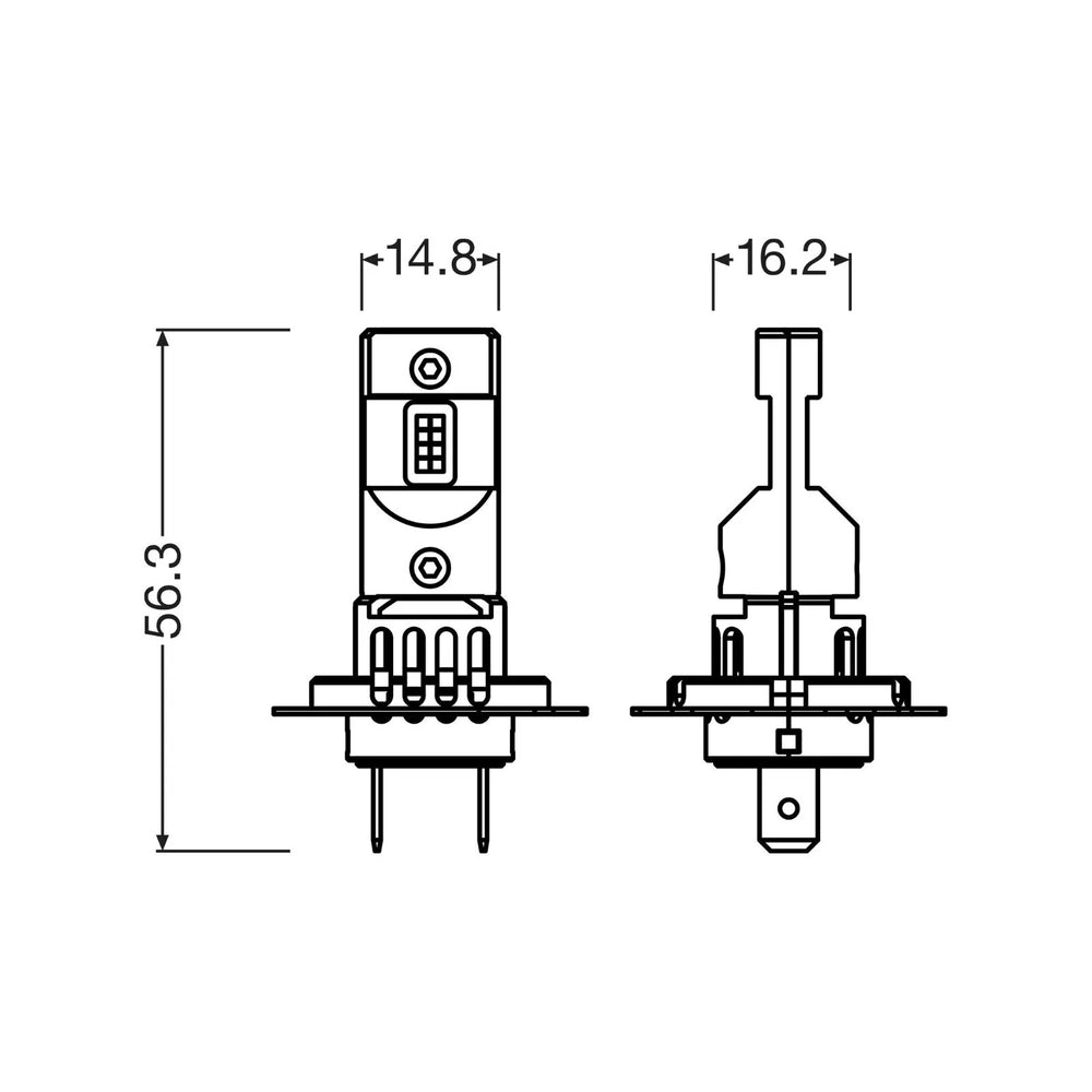 KIT 2 LAMPADE OSRAM H7 H18 LED GEN.2 6000K LUCE BIANCA NO ADATTATORI