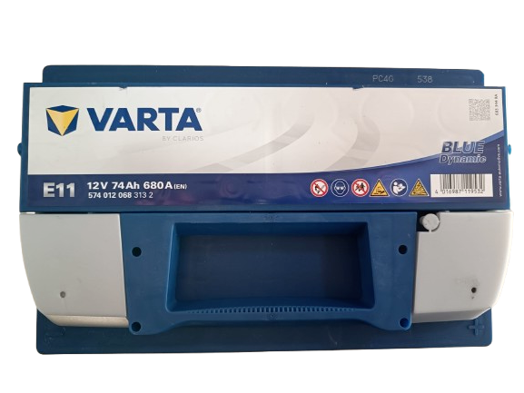 VARTA BATTERIA TITANIUM E11 12V 74AH 680A E11 L374P - 278x175x190 mm - 574012068