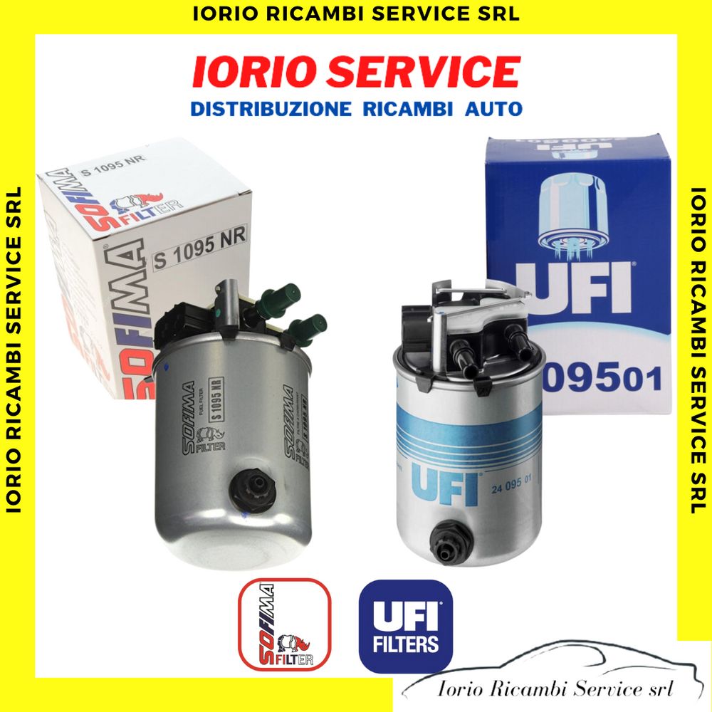 FILTRO GASOLIO NISSAN QASHQAI II 2014 a 2020 KADJAR UFI 24.095.01 SOFIMA S1095NR