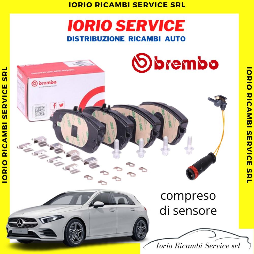 PASTIGLIE FRENI ANTERIORI BREMBO + SENSORE MERCEDES CLASSE A  B W177 W247   2018
