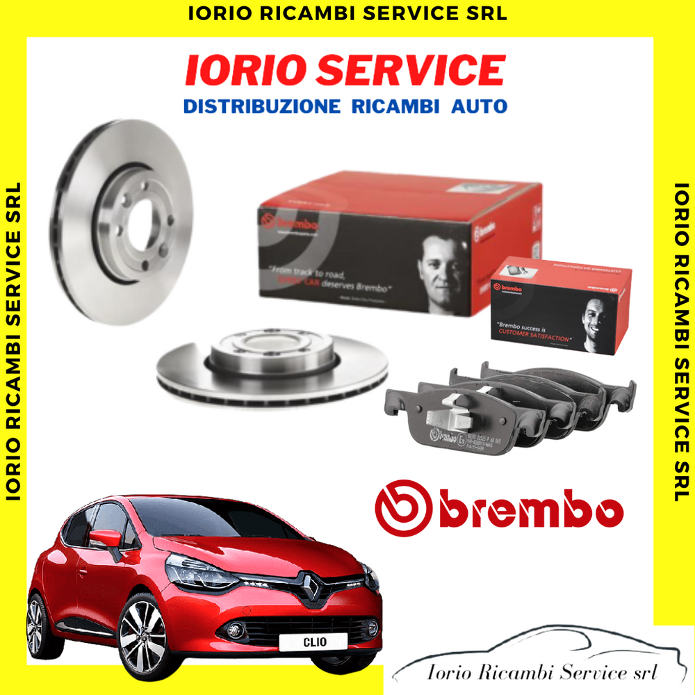 KIT DISCHI FRENO + PASTIGLIE BREMBO P68065 ANTERIORI RENAULT CLIO 4 IV DAL 2014