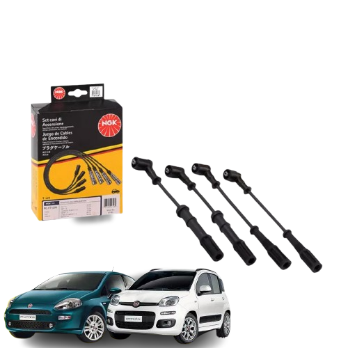 KIT CAVI FILI CANDELE NGK FIAT 500 GRANDE PUNTO EVO PANDA YPSILON 312 BENZIN GPL