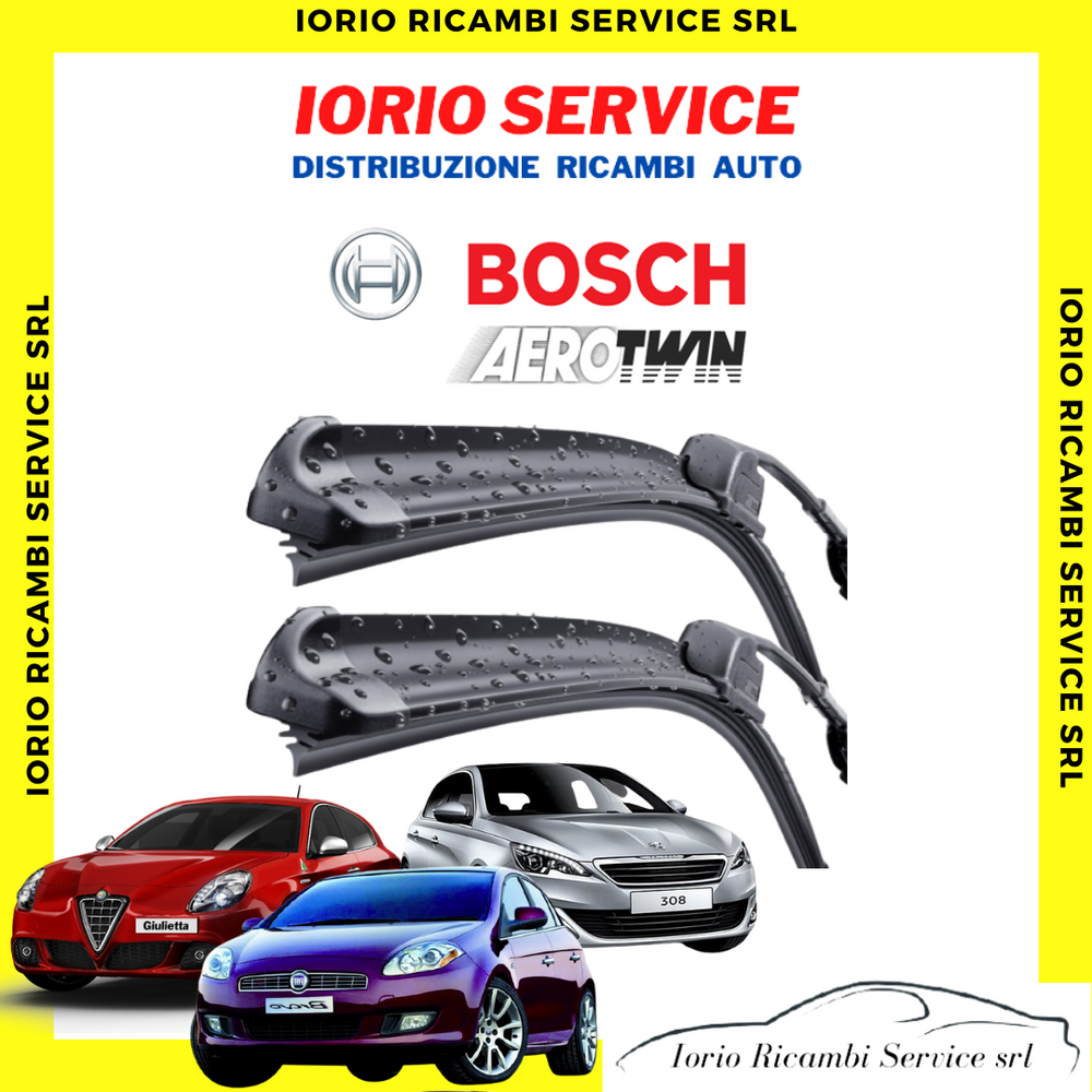 SPAZZOLE TERGICRISTALLO ANT. BOSCH FIAT BRAVO 06 GIULIETTA DELTA 08 P308 D.2013