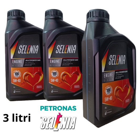 3 LITRI OLIO MOTORE SELENIA MULTIPOWER GAS 5W40 GPL LPG METANO FIAT 9.55535-T2