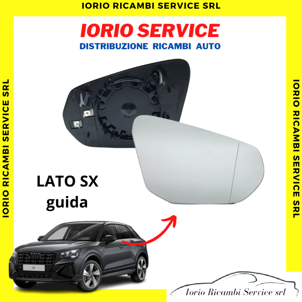 PIASTRA SPECCHIO TERMICO SINISTRO GUIDA  AUDI Q2- 11/2013   SPECCHIETTO VETRO