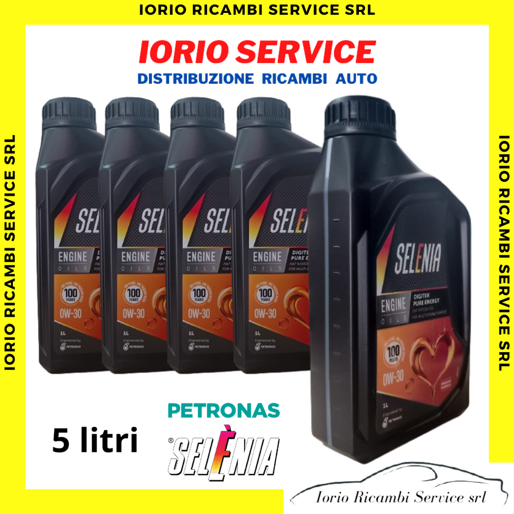 5 LITRI OLIO MOTORE SELENIA DIGITEK 0W30 C2 FIAT 9.55535-GS1 BENZINA EURO 6