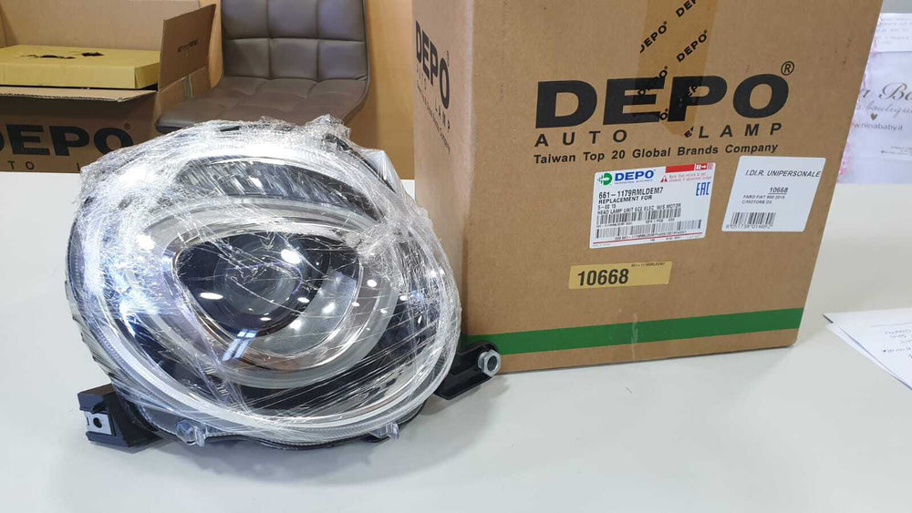 FARO FANALE PROIETTORE ANTERIORE SUPERIORE DESTRO FIAT 500 RESTYLING DAL 2015