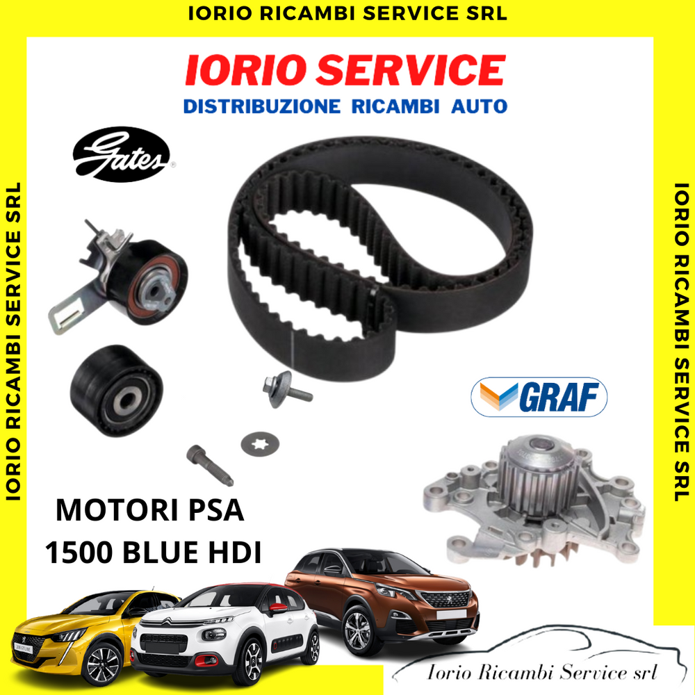 KIT DISTRIBUZIONE + POMPA ACQUA  C3 III 208 2008 3008 CORSA F MOKKA 1.5 BLUE HDI
