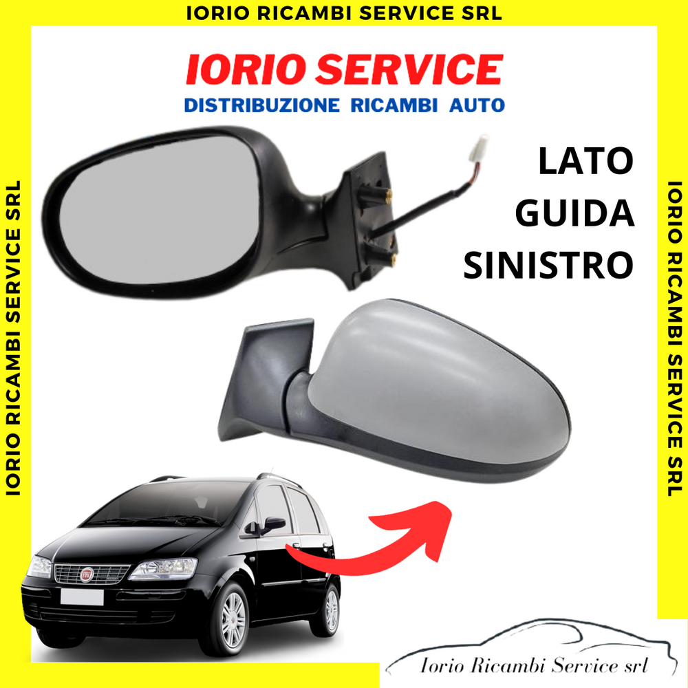 SPECCHIO RETROVISORE ELETTRICO SINISTRO SX LATO GUIDA FIAT IDEA DAL 2007 AL 2011