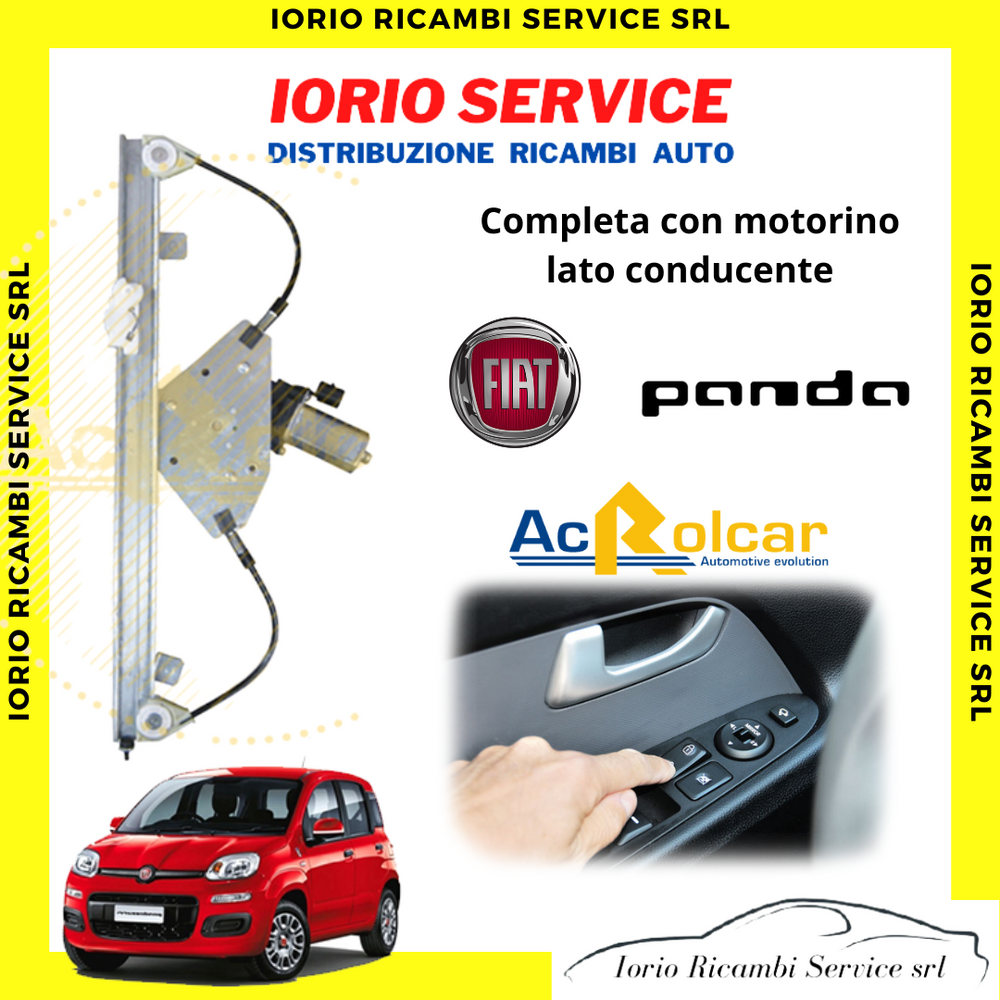 MECCANISMO ALZACRISTALLI ELETTR.C/MOTORE ANTERIORE SINISTRO FIAT PANDA 312 2012>