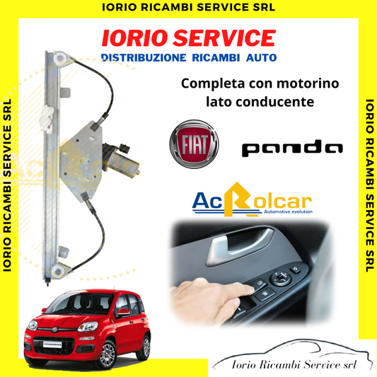 MECCANISMO ALZACRISTALLI ELETTR.C/MOTORE ANTERIORE SINISTRO FIAT PANDA 312 2012>