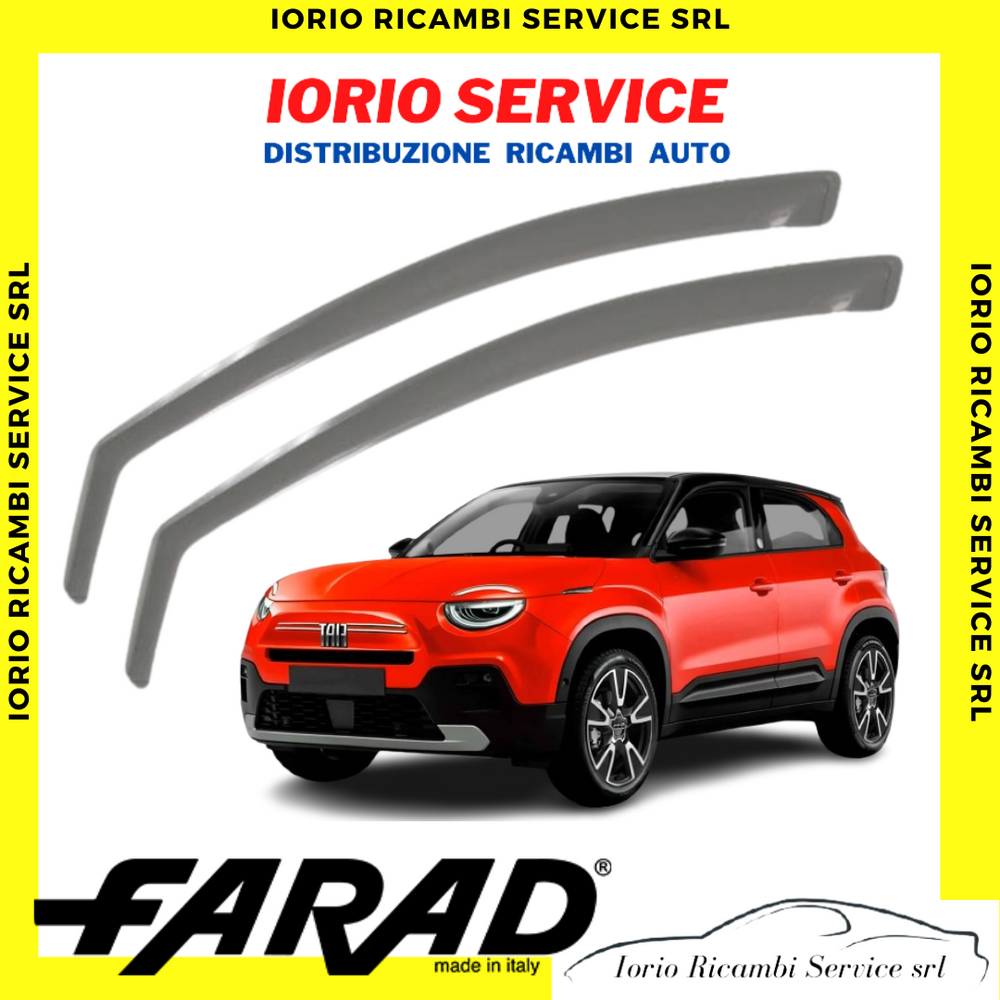 DEFLETTORI ARIA ANTERIORI PER FIAT 600 DAL 2023 FARAD fumè ANTITURBO ANTIVENTO