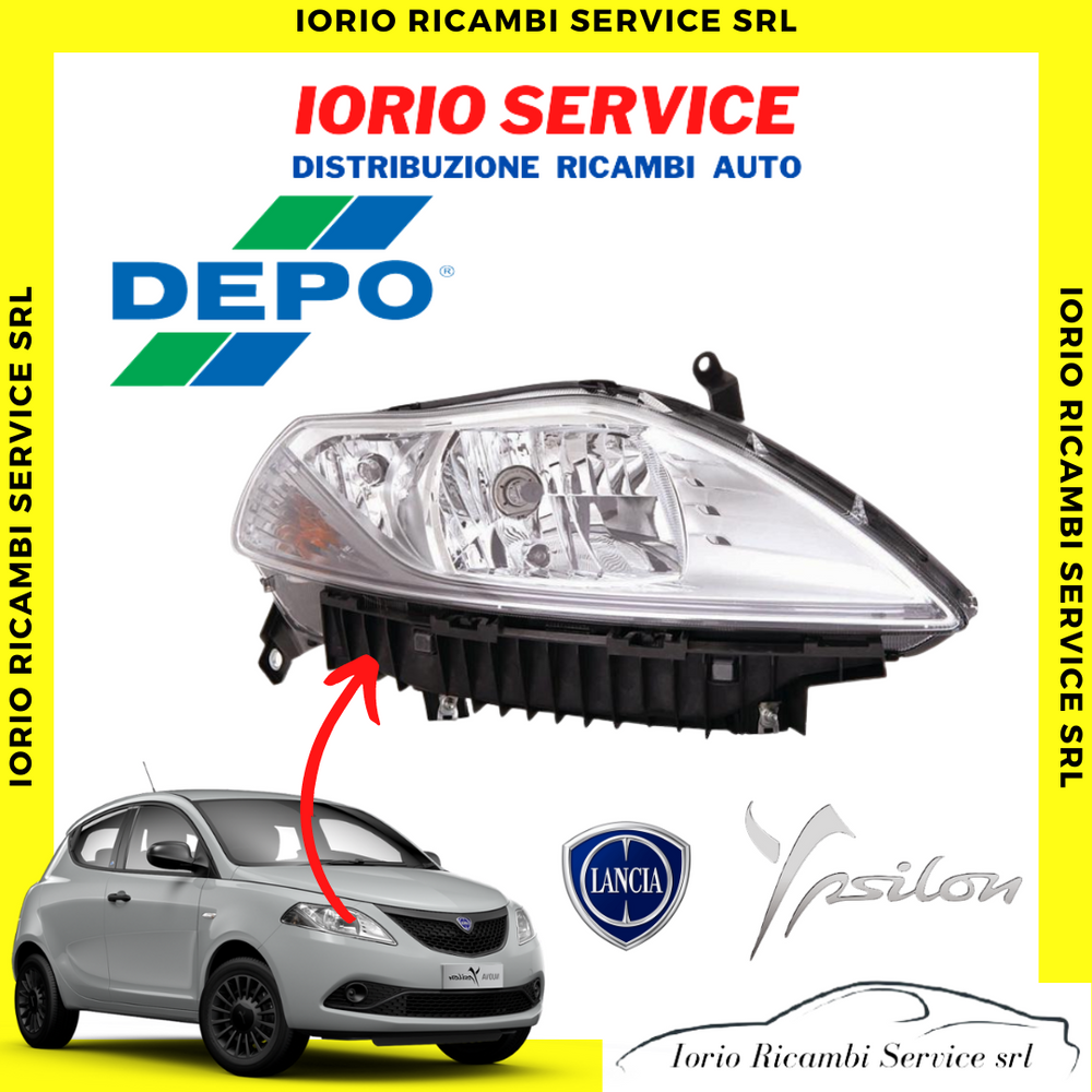 FARO DESTRO DX ANTERIORE LANCIA YPSILON 312 D. 2011 PROIETTORE FANALE ( NO LED )