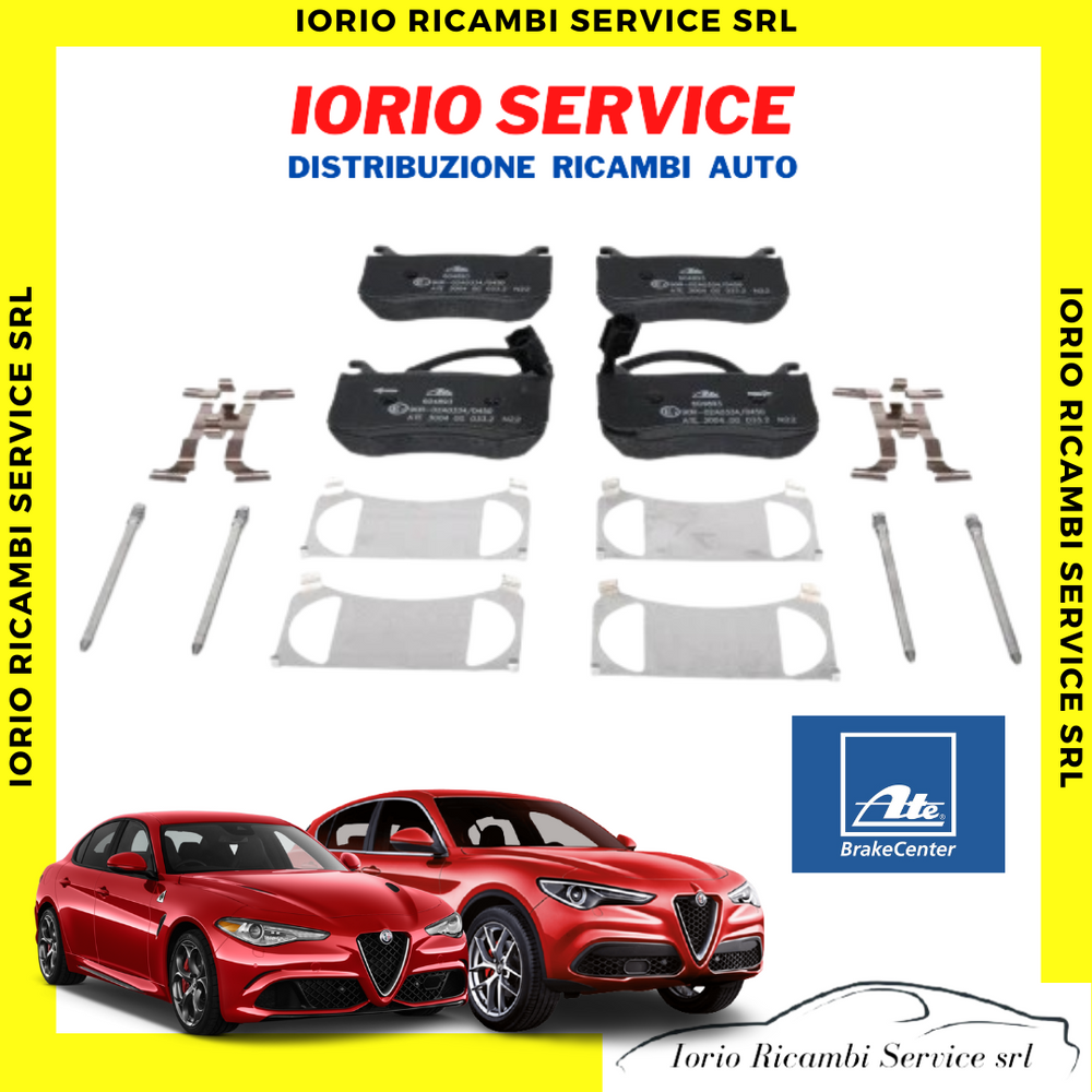 PASTIGLIE PATTINI FRENO ANTERIORI MARCA ATE PICCOLE X ALFA ROMEO STELVIO/GIULIA